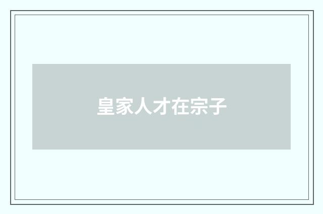 皇家人才在宗子