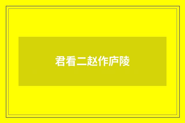 君看二赵作庐陵