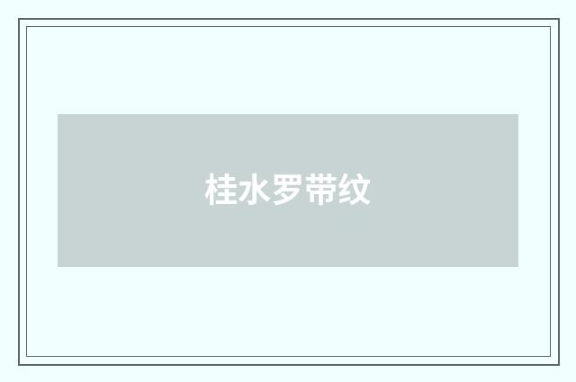 桂水罗带纹