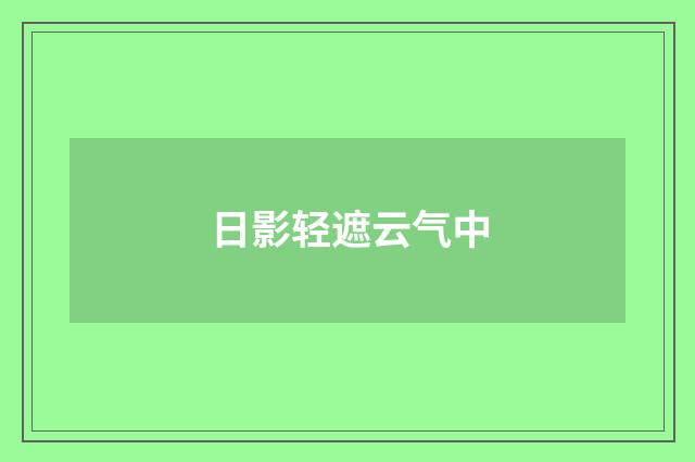 日影轻遮云气中