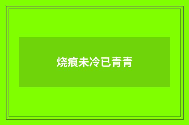 烧痕未冷已青青