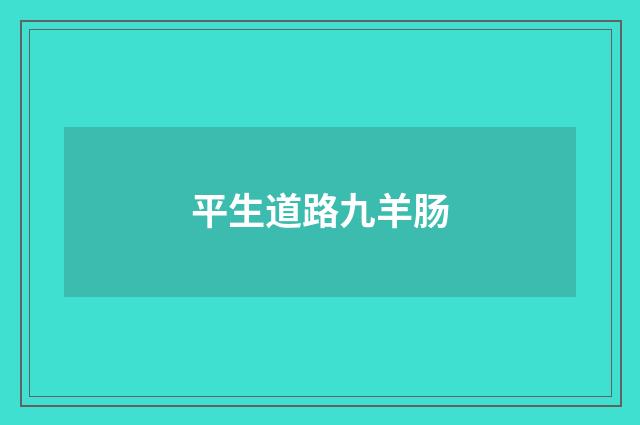 平生道路九羊肠