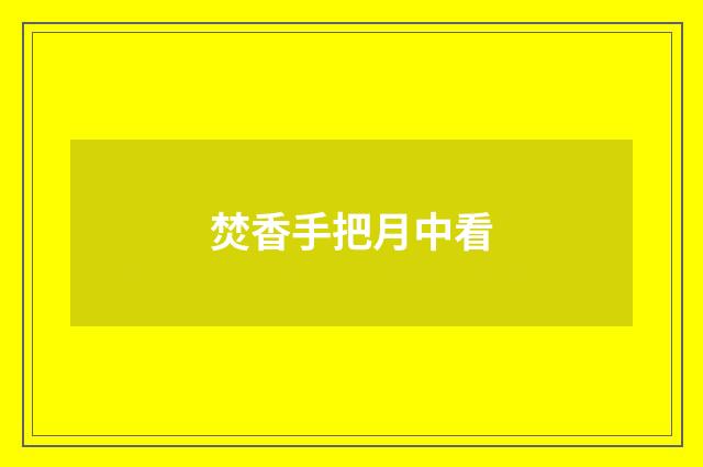 焚香手把月中看