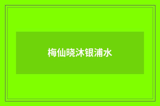 梅仙晓沐银浦水