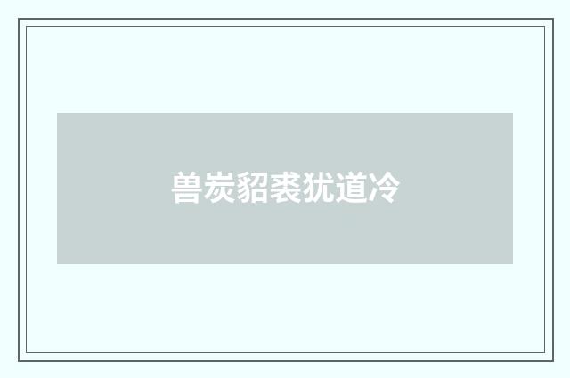 兽炭貂裘犹道冷