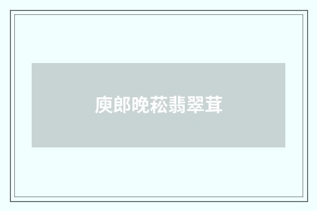 庾郎晚菘翡翠茸