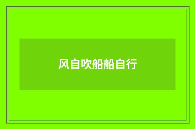 风自吹船船自行