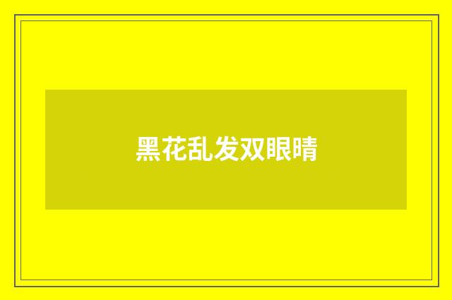 黑花乱发双眼晴