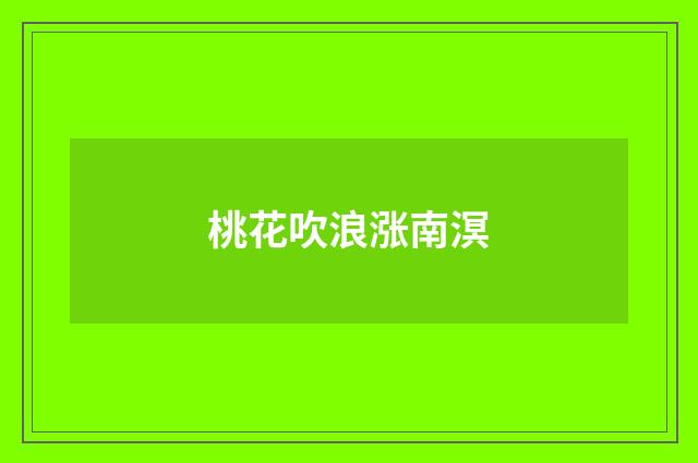 桃花吹浪涨南溟