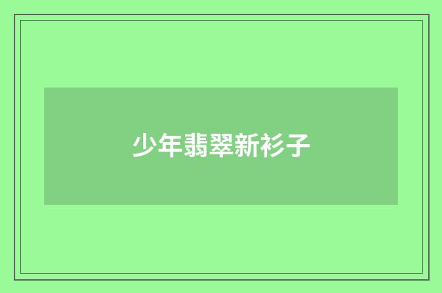 少年翡翠新衫子