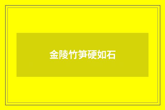 金陵竹笋硬如石