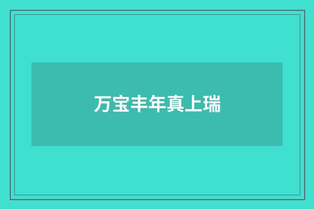 万宝丰年真上瑞