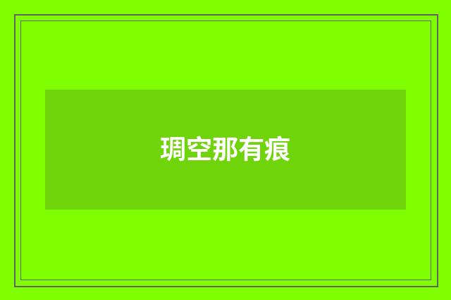 琱空那有痕