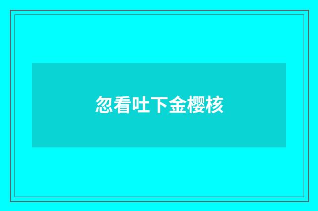 忽看吐下金樱核