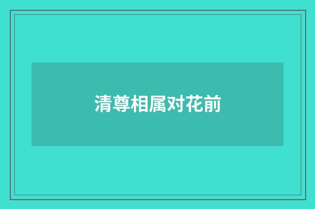清尊相属对花前
