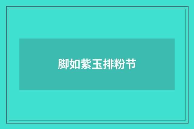 脚如紫玉排粉节