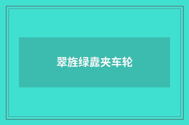翠旌绿纛夹车轮