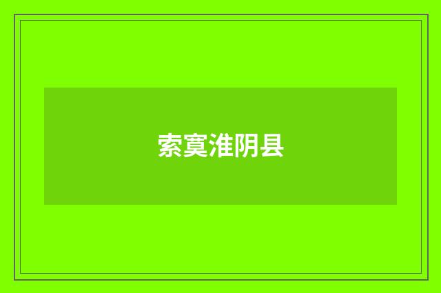 索寞淮阴县