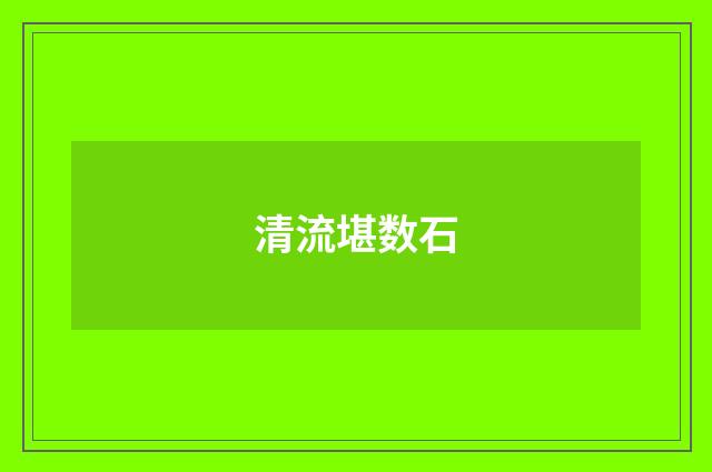 清流堪数石