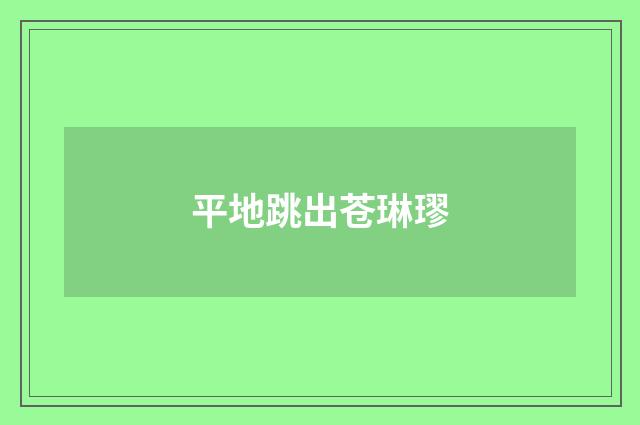 平地跳出苍琳璆