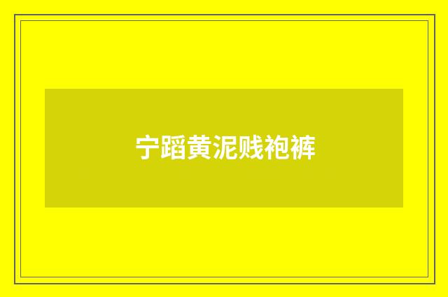 宁蹈黄泥贱袍裤