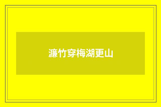 濂竹穿梅湖更山