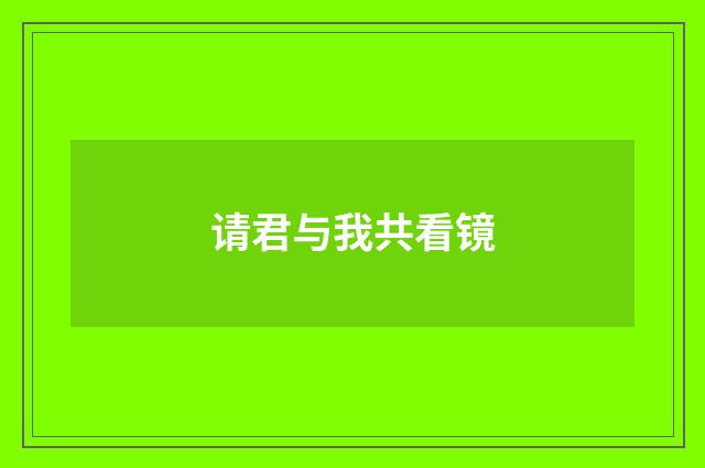 请君与我共看镜