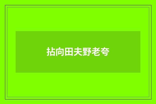 拈向田夫野老夸