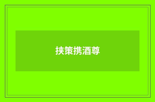 挟策携酒尊