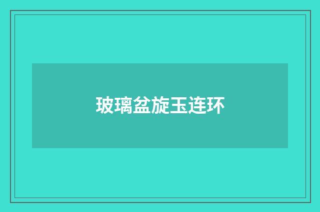 玻璃盆旋玉连环