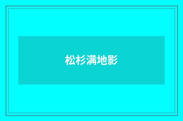 松杉满地影