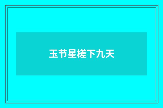 玉节星槎下九天