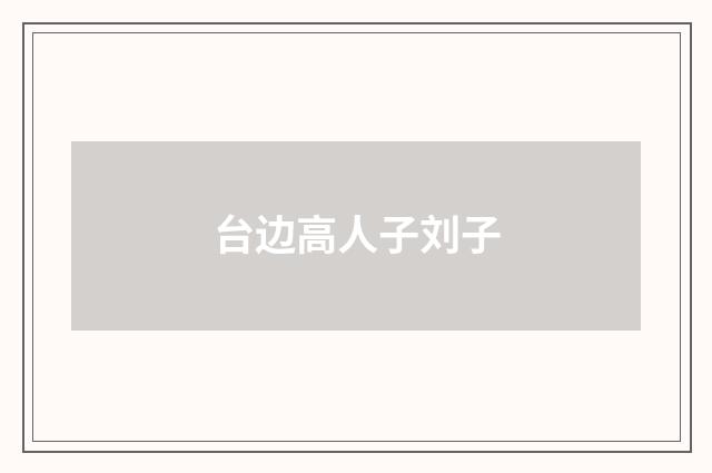 台边高人子刘子