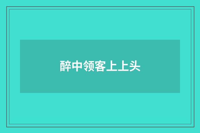 醉中领客上上头