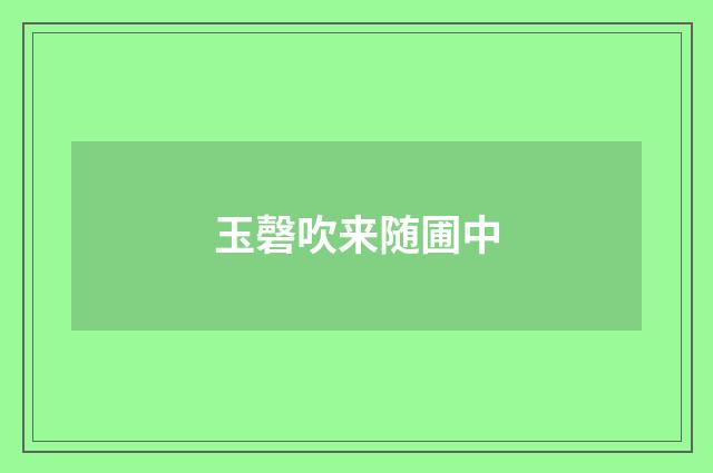 玉磬吹来随圃中