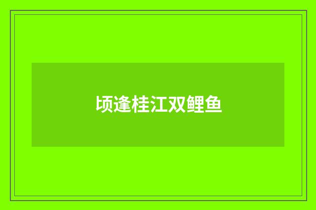 顷逢桂江双鲤鱼