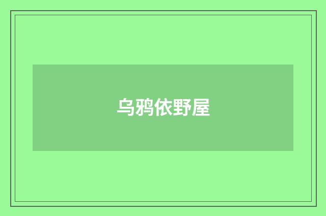 乌鸦依野屋