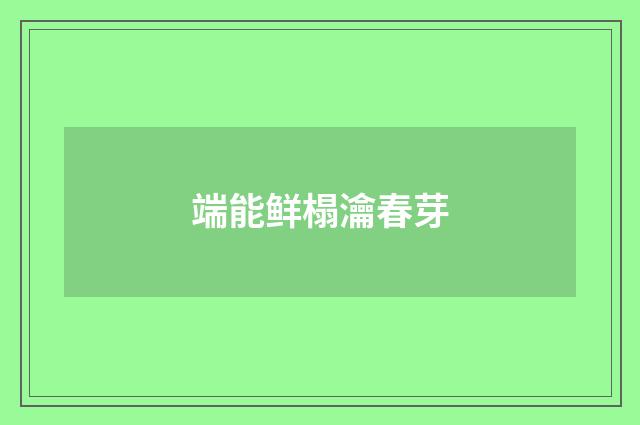 端能鲜榻瀹春芽