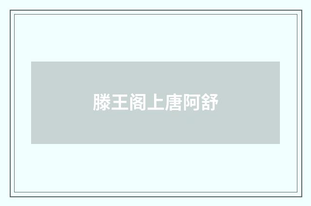 滕王阁上唐阿舒