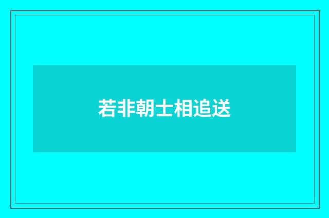 若非朝士相追送