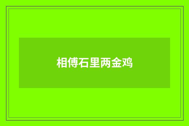 相傅石里两金鸡