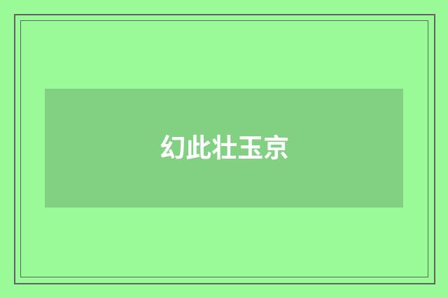 幻此壮玉京