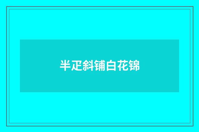 半疋斜铺白花锦