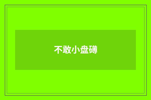 不敢小盘礡