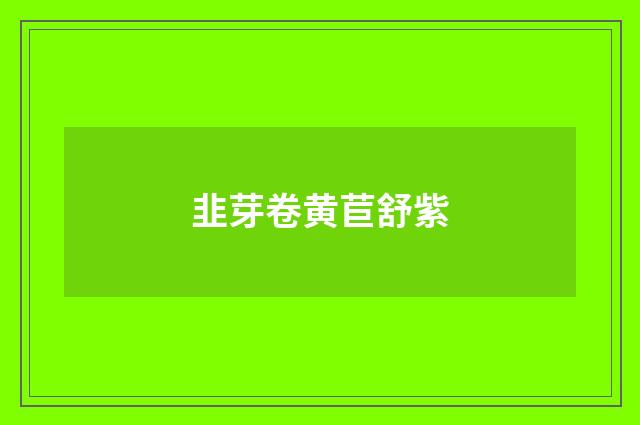 韭芽卷黄苣舒紫