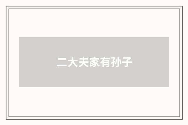 二大夫家有孙子