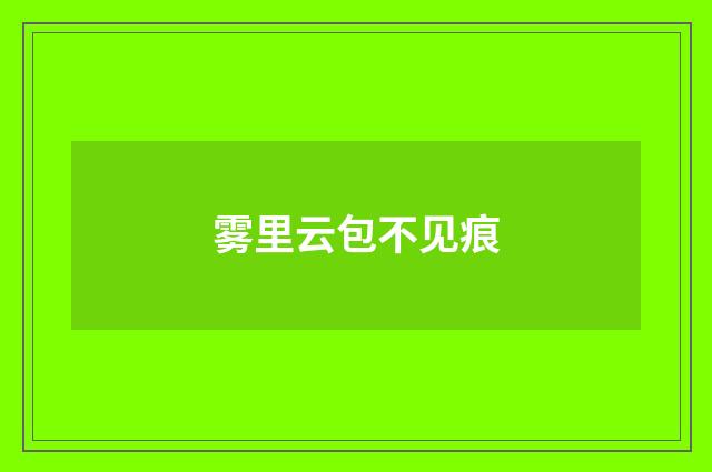 雾里云包不见痕