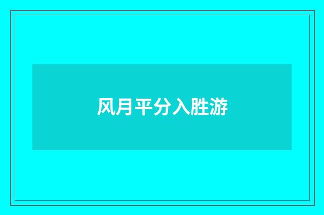 风月平分入胜游
