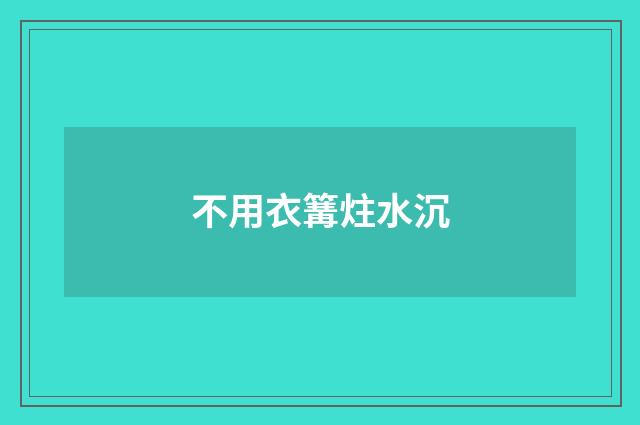 不用衣篝炷水沉
