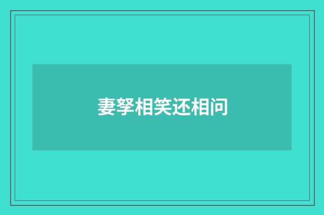 妻孥相笑还相问